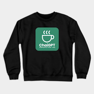 ChaiGPT - Chai Tea - ChatGPT Style (White-Green) Crewneck Sweatshirt